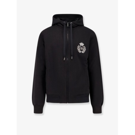 Cotton sweatshirt with logo patch