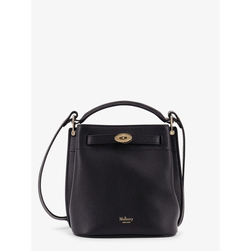 Islington leather bucket bag with logo