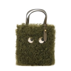 "N/S MINI EYES" SHEARLING TOTE BAG