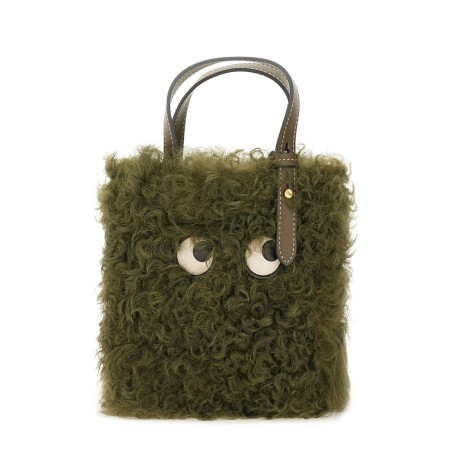 "N/S MINI EYES" SHEARLING TOTE BAG