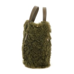 "N/S MINI EYES" SHEARLING TOTE BAG