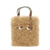 "N/S MINI EYES" SHEARLING TOTE BAG