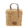"N/S MINI EYES" SHEARLING TOTE BAG