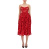 EMBROIDERED MIDI DRESS WITH BOW