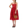 EMBROIDERED MIDI DRESS WITH BOW