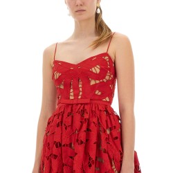 EMBROIDERED MIDI DRESS WITH BOW