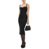 SATIN BUSTIER LONGUETTE DRESS
