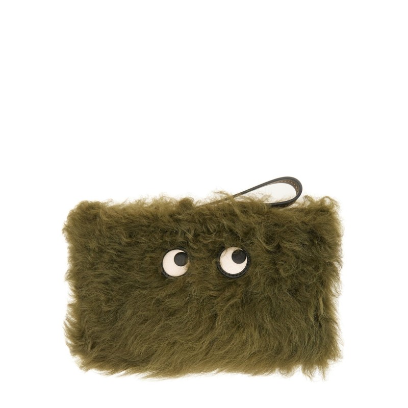 "SHEARLING EYES" CLUTCH BAG