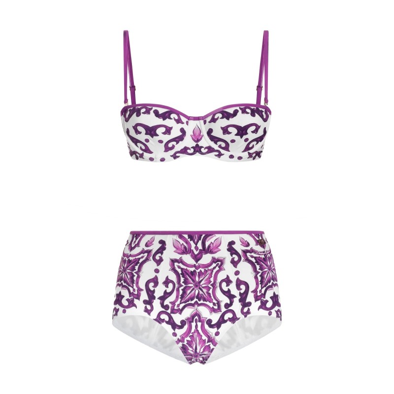 MAJOLICA PRINT BIKINI SWIMSUIT