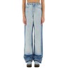 STRAIGHT-LEG JEANS WITH CONTRASTING PANELS