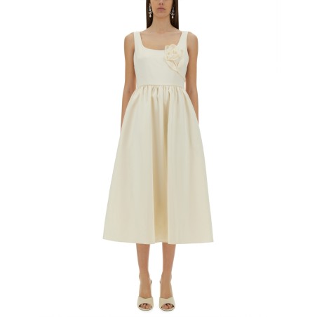 MIDI DRESS WITH FLORAL APPLIQUÉS