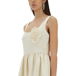 MIDI DRESS WITH FLORAL APPLIQUÉS