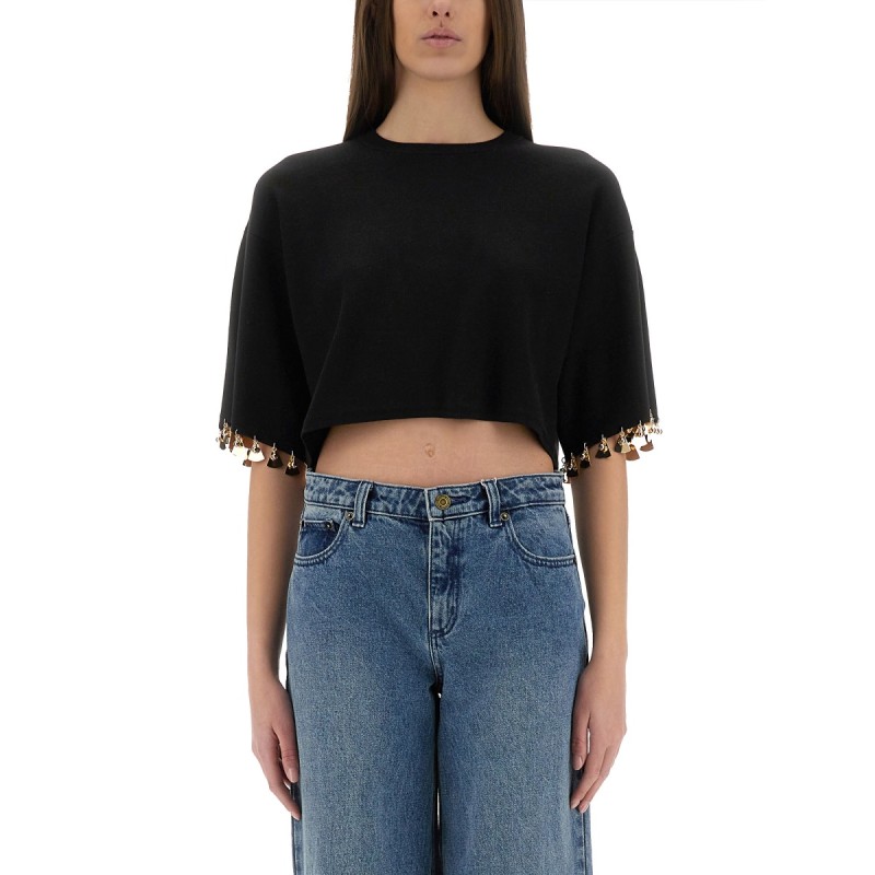 KNIT CROP T-SHIRT
