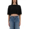 KNIT CROP T-SHIRT