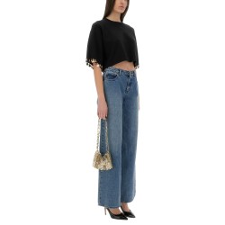 KNIT CROP T-SHIRT