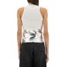 RIBBED TOP WITH PIERCING APPLIQUE