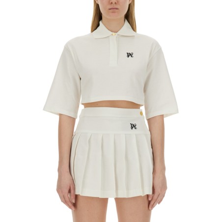 MONOGRAM CROPPED POLO SHIRT