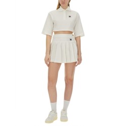 MONOGRAM CROPPED POLO SHIRT