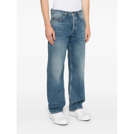 whiskering-effect jeans