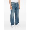 whiskering-effect jeans