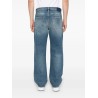 whiskering-effect jeans