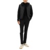 HOODED JACKET WITH KNITTED SLEEVES