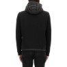 HOODED JACKET WITH KNITTED SLEEVES