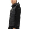 HOODED JACKET WITH KNITTED SLEEVES