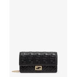 Baguette Wallet on Chain leather shoulder bag with FF motif