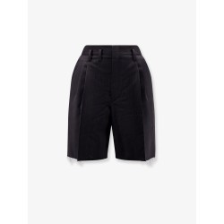 Striped virgin wool shorts