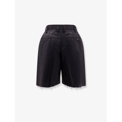 Striped virgin wool shorts