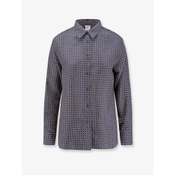 Silk shirt with micro-pattern