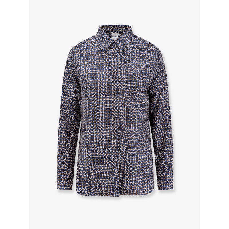 Silk shirt with micro-pattern