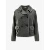 Double-breasted velvet blazer