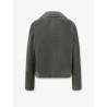 Double-breasted velvet blazer