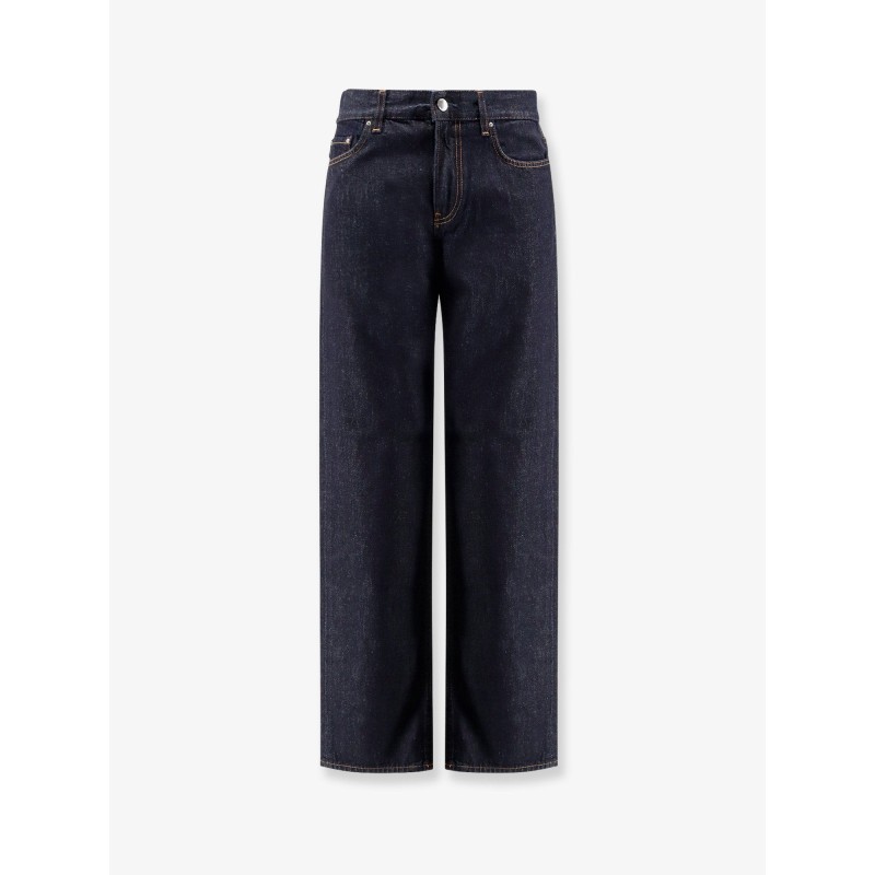 Low straight denim jeans