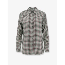 Silk shirt with micro-pattern