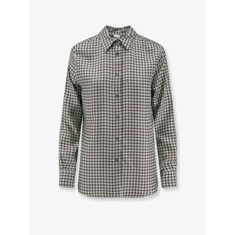Silk shirt with micro-pattern