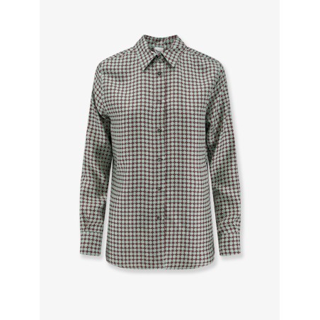 Silk shirt with micro-pattern