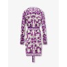 Charmeuse short dress with Maiolica print