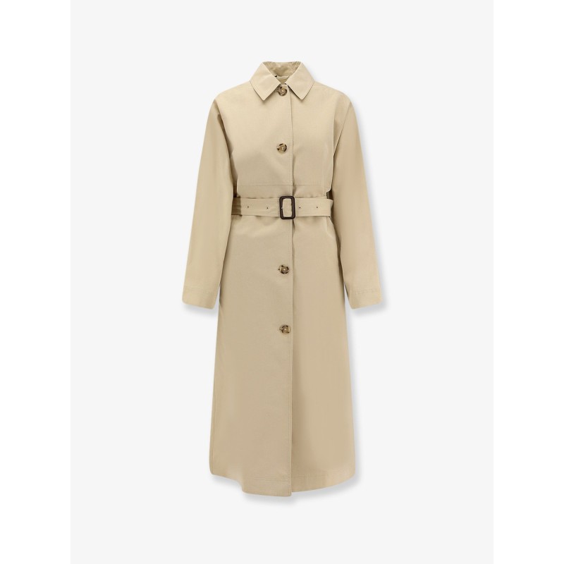 Tumbled cotton and silk trench coat