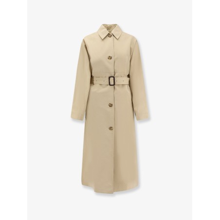 Tumbled cotton and silk trench coat