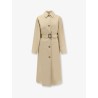 Tumbled cotton and silk trench coat