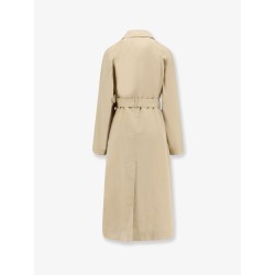 Tumbled cotton and silk trench coat