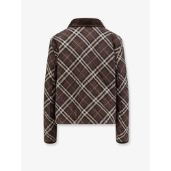 Padded cotton jacket with check pattern