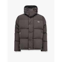 Nylon hooded down jacket