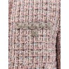Bouclé fabric blazer with jewels profiles