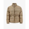 GG Fabric padded jacket with belt