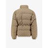 GG Fabric padded jacket with belt