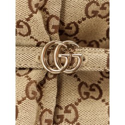 GG Fabric padded jacket with belt